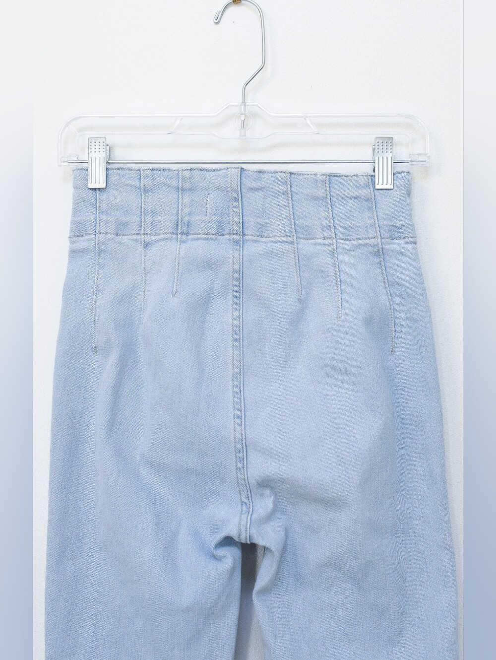 Free People Jayde Flare Jeans Size 27 High Waisted Light Wash Denim Boho Western - Picture 6 of 9
